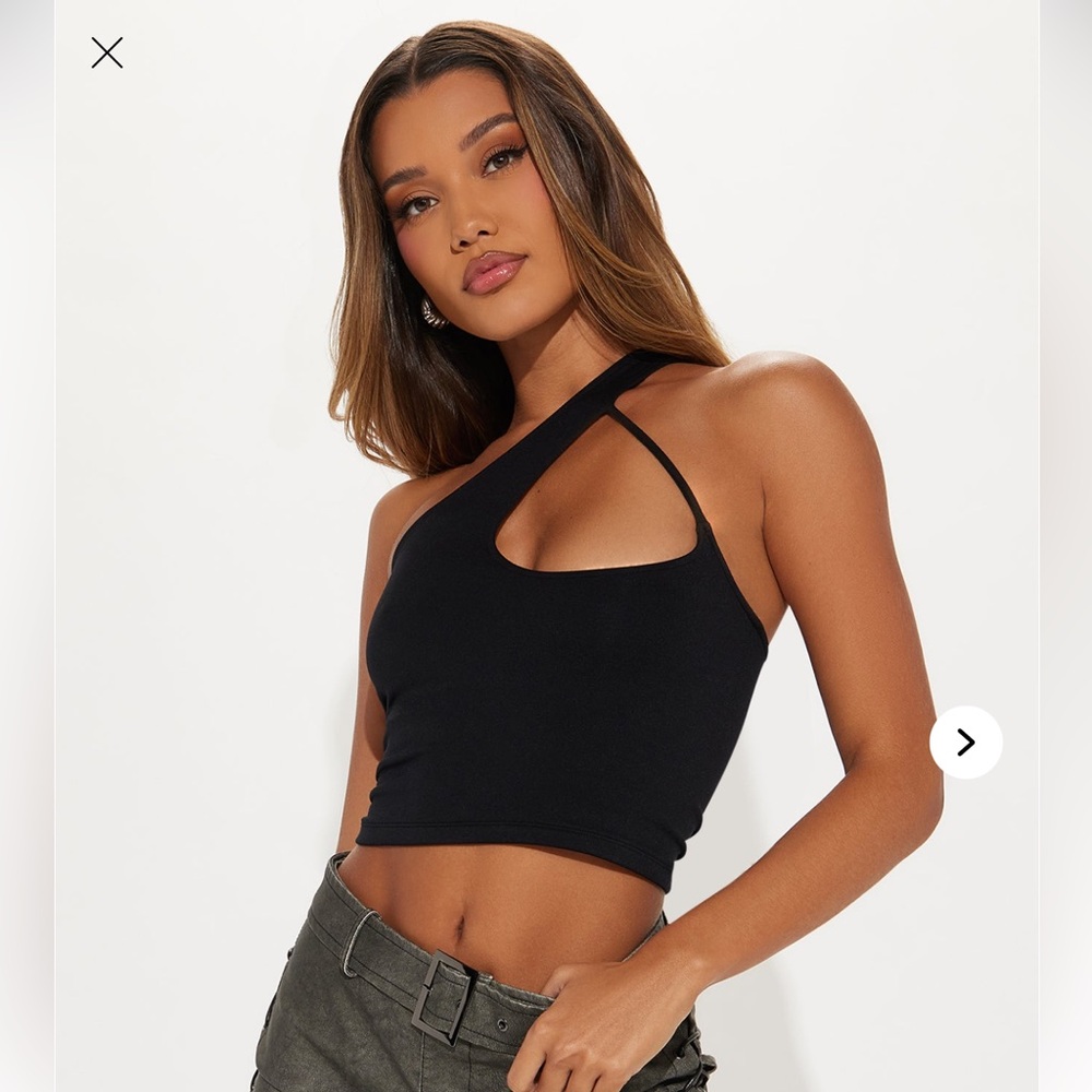 Fashion Nova Black Cut Out Top